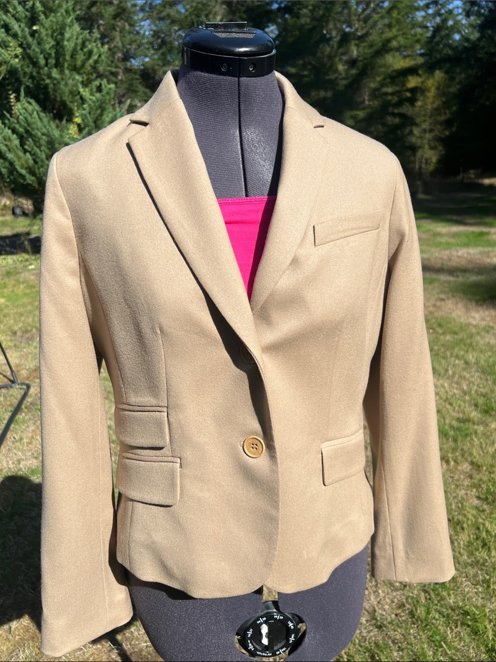 Talbots Camel Single-Button Blazer